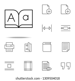 editorial, font, book icon. editorial design icons universal set for web and mobile