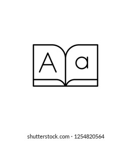 editorial, font, book icon. Element of editorial design icon. Thin line icon for website design and development, app development. Premium icon