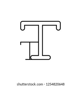 editorial, font size icon. Element of editorial design icon. Thin line icon for website design and development, app development. Premium icon