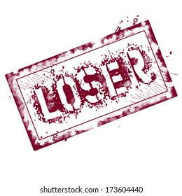 editorial grunge stamp on whit , vector illustration