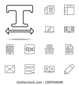 editorial, horizontal  icon. editorial design icons universal set for web and mobile