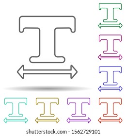 Editorial, horizontal multi color icon. Simple thin line, outline vector of editorial design icons for ui and ux, website or mobile application