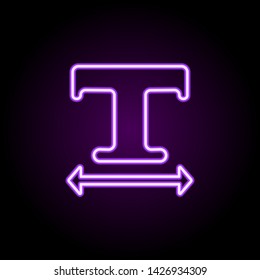 editorial, horizontal neon icon. Elements of editorial design set. Simple icon for websites, web design, mobile app, info graphics