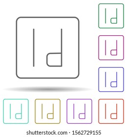 Editorial, indesign multi color icon. Simple thin line, outline vector of editorial design icons for ui and ux, website or mobile application