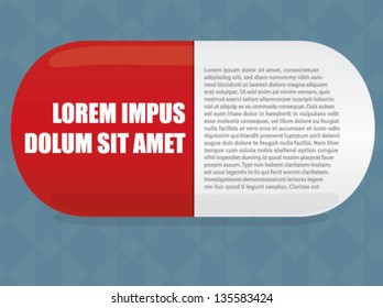 editorial layout made ??up of a pill medicine