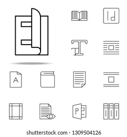 editorial, magazine icon. editorial design icons universal set for web and mobile