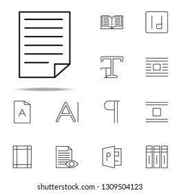editorial, note icon. editorial design icons universal set for web and mobile