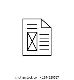 editorial, page icon. Element of editorial design icon. Thin line icon for website design and development, app development. Premium icon