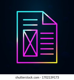editorial, página icono nolan. Línea delgada simple, contorno vector de diseño editorial iconos para ui y ux, sitio web o aplicación móvil