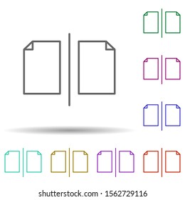 Editorial, pages multi color icon. Simple thin line, outline vector of editorial design icons for ui and ux, website or mobile application