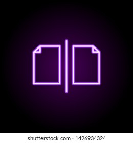 editorial, pages neon icon. Elements of editorial design set. Simple icon for websites, web design, mobile app, info graphics
