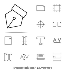 editorial, pen tool icon. editorial design icons universal set for web and mobile