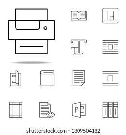 editorial, printer icon. editorial design icons universal set for web and mobile