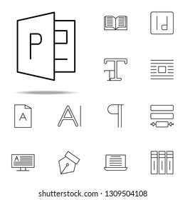 editorial, publisher icon. editorial design icons universal set for web and mobile