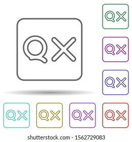 Editorial, quark multi color icon. Simple thin line, outline vector of editorial design icons for ui and ux, website or mobile application