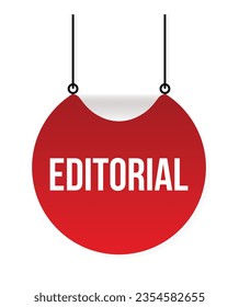 Editorial red banner design vector illustration