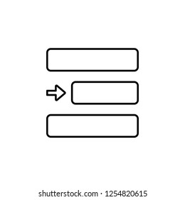 editorial, right alignment icon. Element of editorial design icon. Thin line icon for website design and development, app development. Premium icon