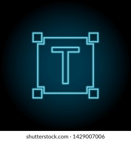 editorial, select, text neon icon. Simple thin line, outline vector of Text editor icons for UI and UX, website or mobile application