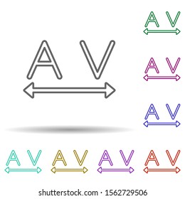 Editorial, tracking multi color icon. Simple thin line, outline vector of editorial design icons for ui and ux, website or mobile application