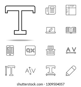 editorial, type icon. editorial design icons universal set for web and mobile