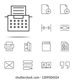 editorial, typewriter icon. editorial design icons universal set for web and mobile