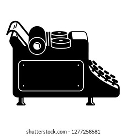 Editorial typewriter icon. Simple illustration of editorial typewriter vector icon for web design isolated on white background