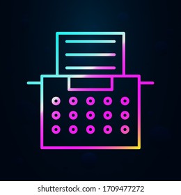 editorial, typewriter nolan icon. Simple thin line, outline vector of Editorial design icons for ui and ux, website or mobile application