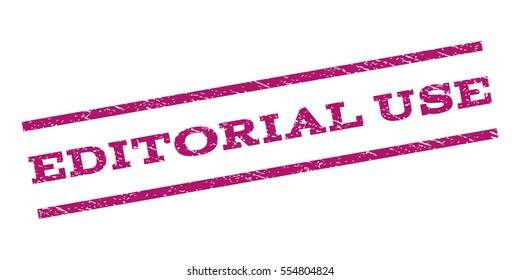 Editorial Use watermark stamp. Text caption between parallel lines with grunge design style. Rubber seal stamp with dirty texture. Vector purple color ink imprint on a white background.