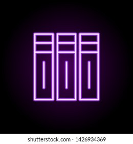 editorial, volumes neon icon. Elements of editorial design set. Simple icon for websites, web design, mobile app, info graphics