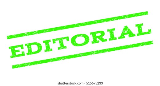 Editorial watermark stamp. Text caption between parallel lines with grunge design style. Rubber seal stamp with scratched texture. Vector light green color ink imprint on a white background.