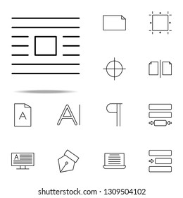 editorial, wrap icon. editorial design icons universal set for web and mobile