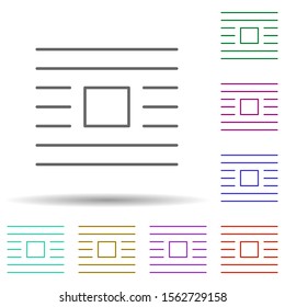 Editorial, wrap multi color icon. Simple thin line, outline vector of editorial design icons for ui and ux, website or mobile application