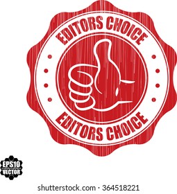 Editors choice grunge rubber stamp, vector illustration