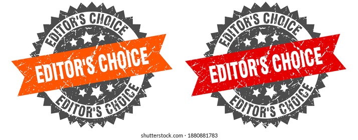 editor's choice grunge stamp set. editor's choice band sign