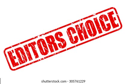 Editors Choice red stamp text on white