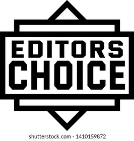 EDITORS CHOICE stamp on white background