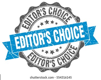 editor's choice. stamp. sticker. seal. round grunge vintage ribbon editor's choice sign