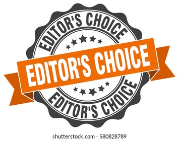 editor's choice. stamp. sticker. seal. round grunge vintage ribbon editor's choice sign