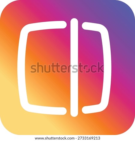 Edits Social Media Flat Gradient Style Vector Icon