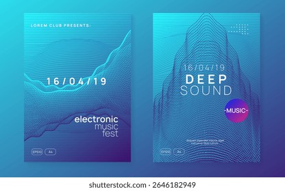 Plano De Fundo Do Edm. Dance Eletro Template. Convite de Batida de Boate. Fest Design. Convite de Trance. Evento Do Dj Verde. Conjunto de tecno rosa. Plano De Fundo Do Edm Azul
