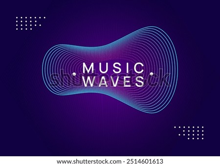 Edm Background. Techno Concert Graphic. Blue Sound Design. Discotheque Poster. Violet Fest Magazine. Electro Invite. Nightclub Audio Invitation. Pink Edm Background