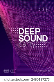 EDM-Banner. Rosa Diskothek Hintergrund. In: Night Club Electro Element. In: Soundwave Beat Invitation. Partydesign. Green DJ Set. Cover des Konzerts. Blue EDM-Banner