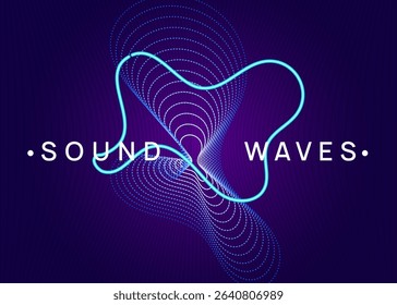 Edm Design. Concert Invite. Dance Electro Element. Soundwave Audio Illustration. Violet Music Background. Sound Magazine. Blue Dj Poster. Green Edm Design