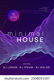 Diseño Edm. Cubierta de Electro. Póster de Violet Techno. Anuncio Blue Night Club. Flyer de baile. Dj Festival Plantilla. Invitación a Soundwave Beat. Diseño de Edm rosa