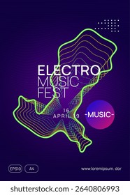 Edm Design. Green Night Club Background. Music Event. Pink Techno Banner. Fest Concert Graphic. Trance Invite. Soundwave Beat Invitation. Violet Edm Design