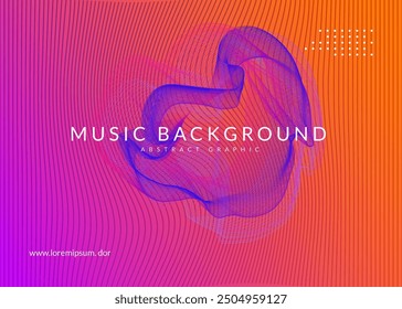 Edm Design. Techno Trance Graphic. Dj Event. Violet Night Club Banner. Blue Music Magazine. Psychedelic Disco Illustration. Electro Vector. Green Edm Design