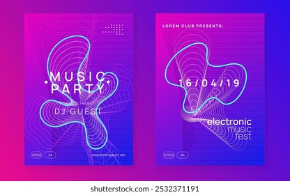 Edm Design. Violet Dance Magazine. Green Sound Flyer. Night Club Background. Trance Cover. Music Festival Template. Psychedelic Audio Illustration. Blue Edm Design