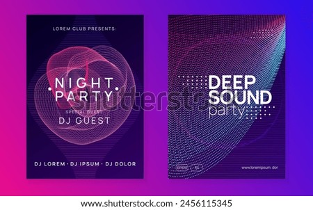 Edm Flyer. Dj Poster. Trance Vector. Electronic Radio Invitation. Green Dance Design. Blue Music Event. Party Concert Template. Pink Edm Flyer