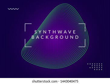 Edm Flyer. Dynamic Fluid Shape And Line. Curvy Show Invitation Layout. Neon Edm Flyer. Electro Trance Music. Techno Dj Party. Electronic Sound Event. Club Dance Poster.