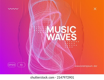 Edm Flyer. Dynamic Fluid Shape And Line. Wavy Show Brochure Layout. Neon Edm Flyer. Electro Trance Music. Techno Dj Party. Electronic Sound Event. Club Dance Poster.